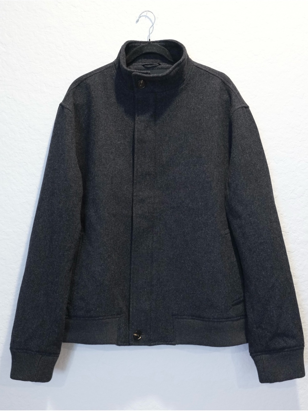 NWOT Rodd & Gunn Wool Nylon Jacket Size 2XL Charcoal Gray Stand Collar Zip Lined